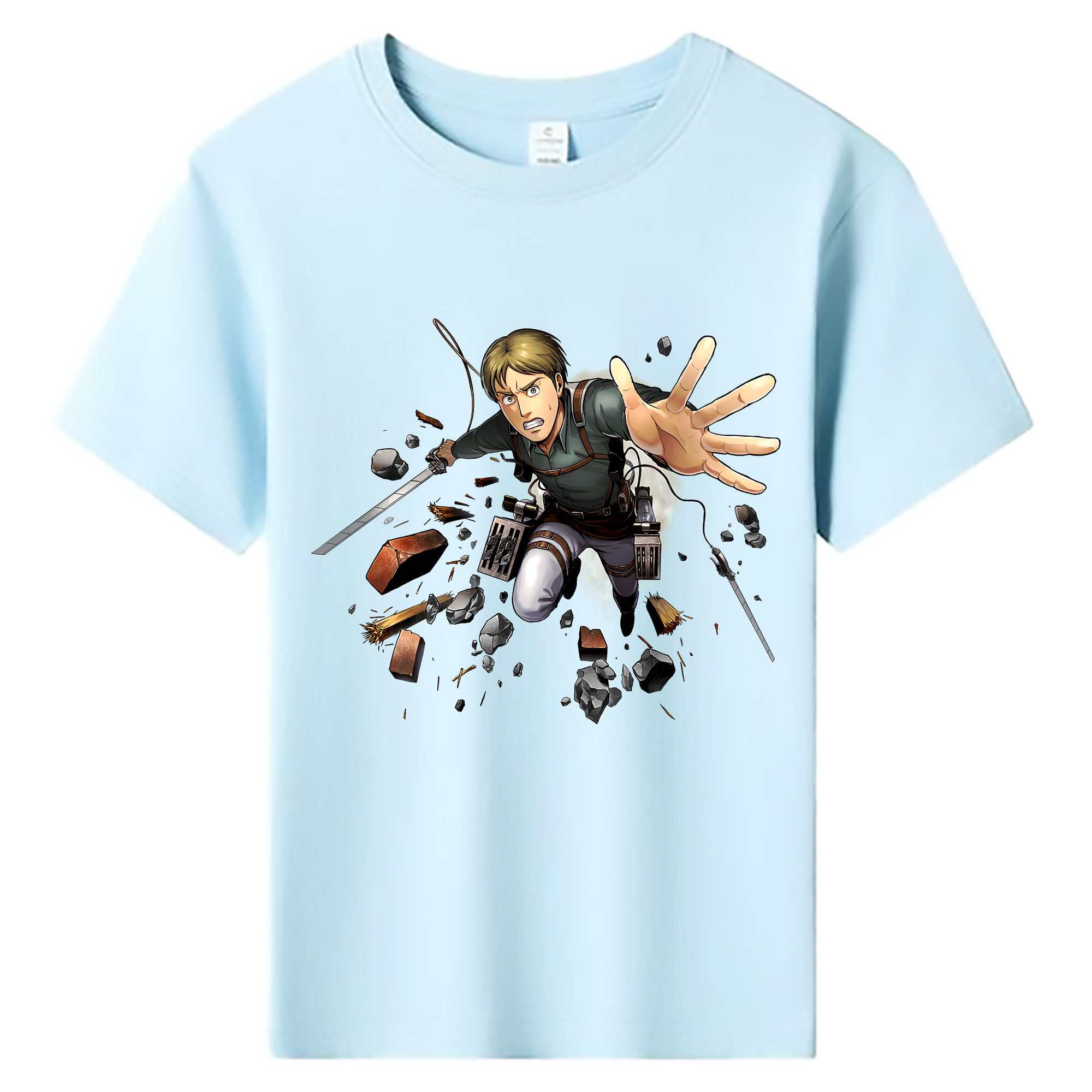 （画像用） 進撃の巨人 Attack on Titan 綿100％キッズTシャツ（フロントプリント）